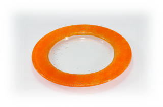 Kulaté talíře BAND - s oranžovým okrajem Průměr: 26cm