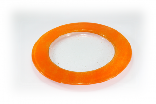 Kulaté talíře BAND - s oranžovým okrajem Průměr: 32cm
