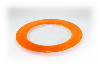 Kulaté talíře BAND - s oranžovým okrajem Průměr: 40cm