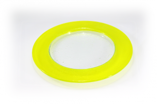 Kulaté talíře BAND - se žlutým okrajem Průměr: 26cm