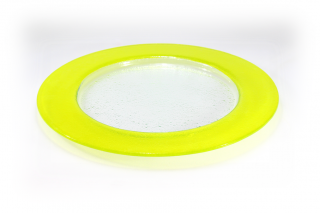 Kulaté talíře BAND - se žlutým okrajem Průměr: 40cm