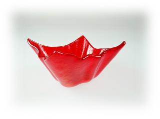 Skleněné mističky WINKY - červené Rozměr: 10x10cm