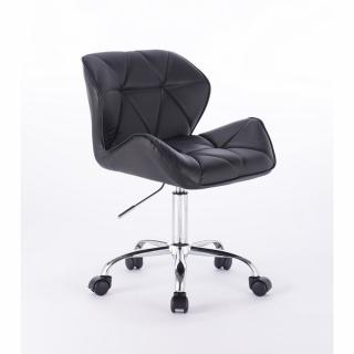 Kosmetická židle MILANO na základní podstavě s kolečky - šedá RS_TOP