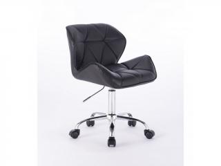 Kosmetická židle MILANO na základní podstavě s kolečky - šedá RS_TOP Židle Milano: Černá na stříbrné kolečkové podstavě