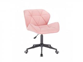 Kosmetická židle MILANO na základní podstavě s kolečky - šedá RS_TOP Židle Milano: Růžová na černé kolečkové podstavě