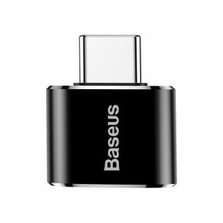 Adaptér BASEUS Micro USB / Micro USB typ C - černý