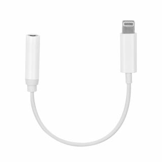 Adaptér HF / audio Apple Iphone 7/ 7 plus / 8/ 8 plus / X - Jack 3,5 mm bílý