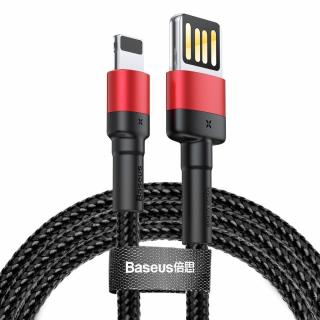 BASEUS kabel Cafule USB / lightning 2,4A 1 metr červeno-černý