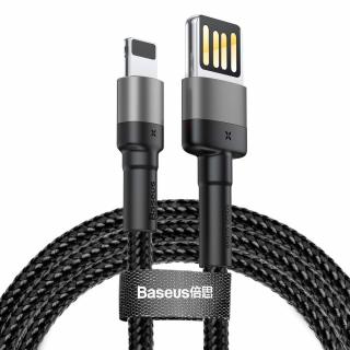 BASEUS kabel Cafule USB / lightning 2,4A 1 metr šedo-černý