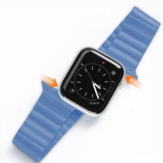 DUX DUCIS Chain magnetický silikonový řemínek pro Apple Watch 42/44/45mm modrá