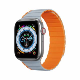 DUX DUCIS LD silikonový řemínek  pro Apple Watch 38/40/41mm šedá/oranžová