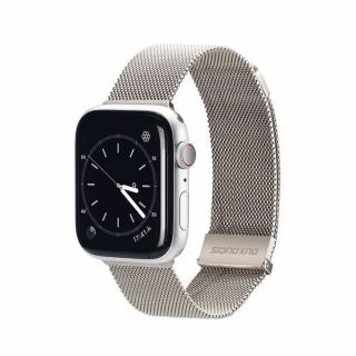 DUX DUCIS Milanese magnetický řemínek z nerezové oceli pro Apple Watch 38/40/41mm platina