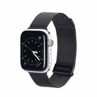 DUX DUCIS Milanese magnetický řemínek z nerezové oceli pro Apple Watch 42/44/45mm černá