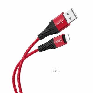 HOCO kabel USB pro iPhone Lightning 8-pin COOL X38 1 metr červený