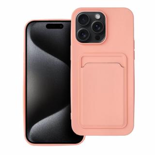 Pouzdro Forcell CARD CASE APPLE IPHONE 15 PRO MAX růžové