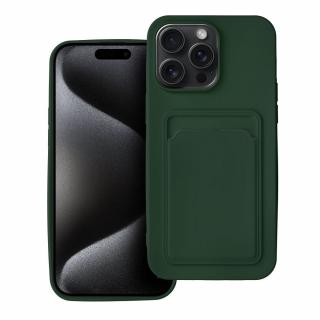 Pouzdro Forcell CARD CASE APPLE IPHONE 15 PRO MAX zelené