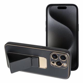 Pouzdro Forcell LEATHER Case Kickstand APPLE IPHONE 15 PRO MAX černé