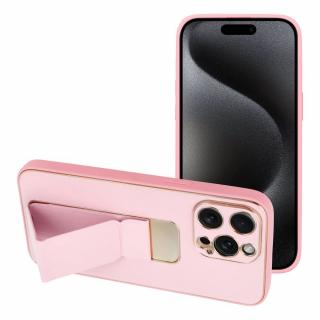 Pouzdro Forcell LEATHER Case Kickstand APPLE IPHONE 15 PRO MAX růžové