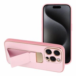 Pouzdro Forcell LEATHER Case Kickstand APPLE IPHONE 15 PRO růžové