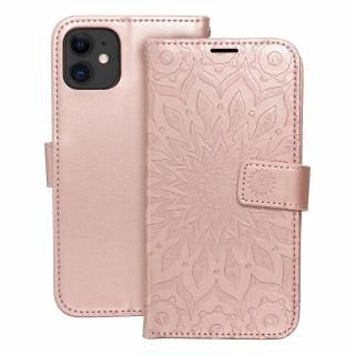 Pouzdro Forcell MEZZO Book APPLE IPHONE 11 mandala zlato růžové