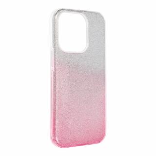 Pouzdro Forcell SHINING APPLE IPHONE 14 PRO ( 6.1  ) transparent/růžové