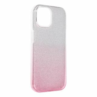 Pouzdro Forcell SHINING APPLE IPHONE 15 transparent/růžové