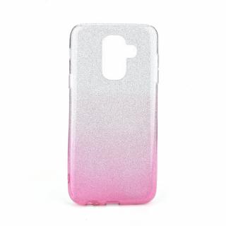 Pouzdro Forcell SHINING Samsung Galaxy A6 Plus 2018 transparentní/růžové