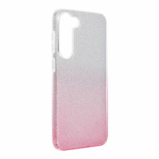 Pouzdro Forcell SHINING SAMSUNG Galaxy S23 PLUS transparent/růžové