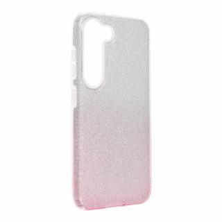 Pouzdro Forcell SHINING SAMSUNG Galaxy S23 transparent/růžové