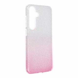 Pouzdro Forcell SHINING SAMSUNG Galaxy S24 PLUS transparent/růžové