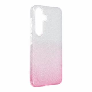Pouzdro Forcell SHINING SAMSUNG Galaxy S24 transparent/růžové