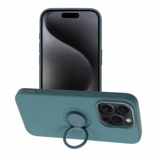 Pouzdro Forcell SILICONE RING APPLE IPHONE 15 PRO zelené