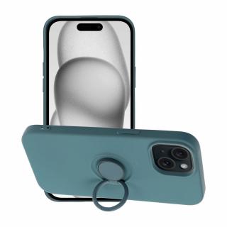 Pouzdro Forcell SILICONE RING APPLE IPHONE 15 zelené