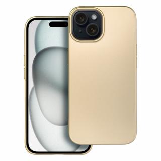 Pouzdro METALLIC APPLE IPHONE 15 zlaté