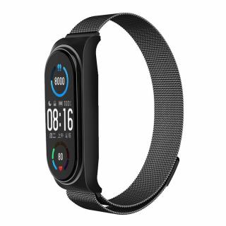 Řemínek / kovový pásek METAL smart band Xiaomi Mi Band 5 / 6 černá