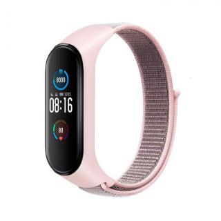 Řemínek / nylonový pásek smart band Xiaomi Mi Band 3 / 4 / 5 / 6 / 7 růžová