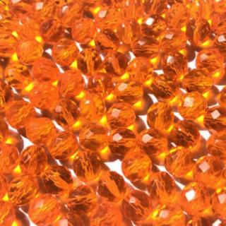 korálek broušený 8 mm oranž
