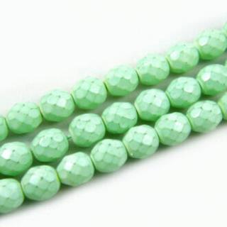 korálek broušený 8 mm zelený pastelový