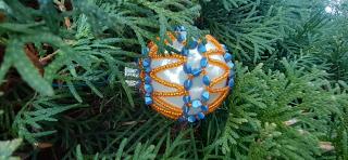 vánoční koule modrá 5,5 cm