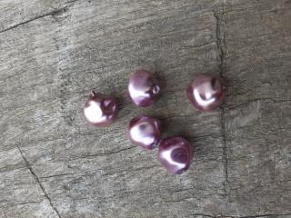 voskové perly 12 mm fialové