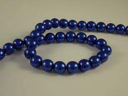 voskové perly 3 mm modré