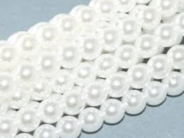 voskové perly 4 mm bílé