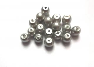 voskové perly 4 mm stříbrné