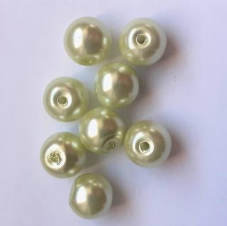 voskové perly  8 mm sv. zelené