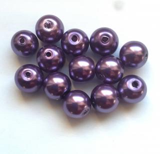 voskové perly  8 mm tm. fialové