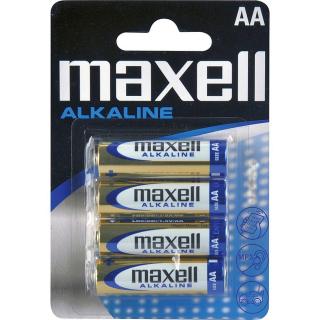 Alkalické baterie AA tužkové maxell 4ks