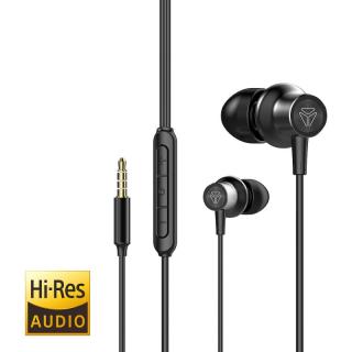 High Resolution audio sluchátka do uší s mikrofonem Barva: Černá