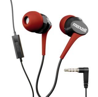 Sluchátka s mikrofonem na mobil Barva: Červená