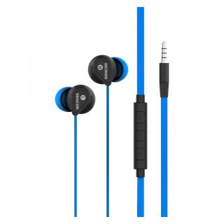 Sluchátka SENCOR s mikrofonem a regulací hlasitosti Barva: Modrá