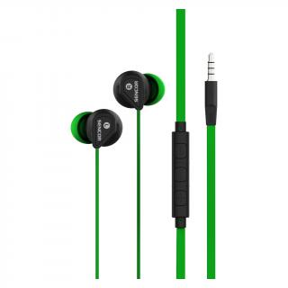 Sluchátka SENCOR s mikrofonem a regulací hlasitosti Barva: Zelená